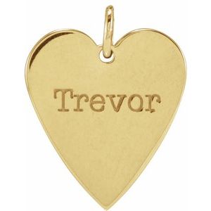 Engravable Heart Necklace or Pendant