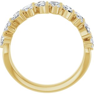 14K Yellow 1 1/3 CTW Natural Diamond Anniversary Band