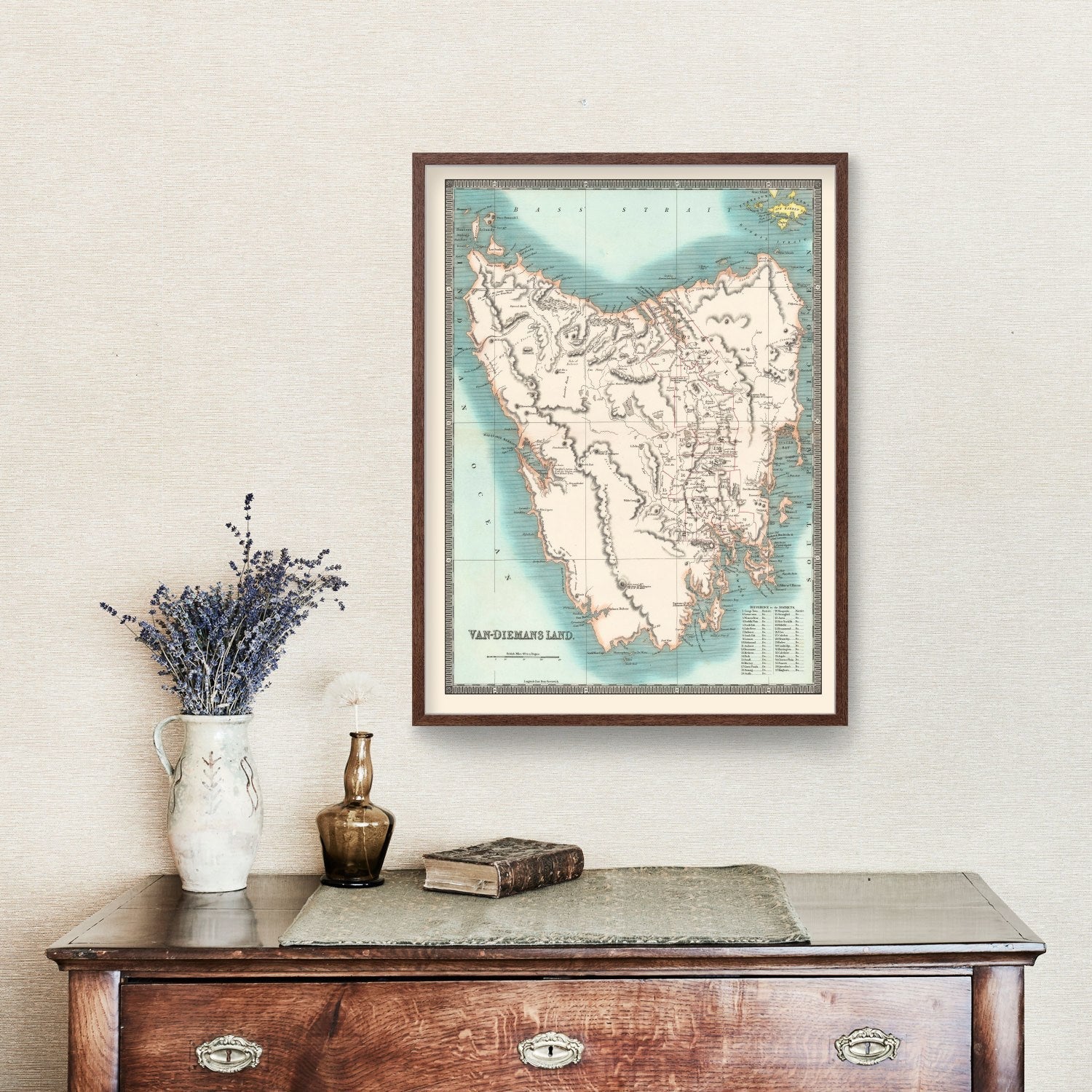 Vintage Map of Tasmania 1831