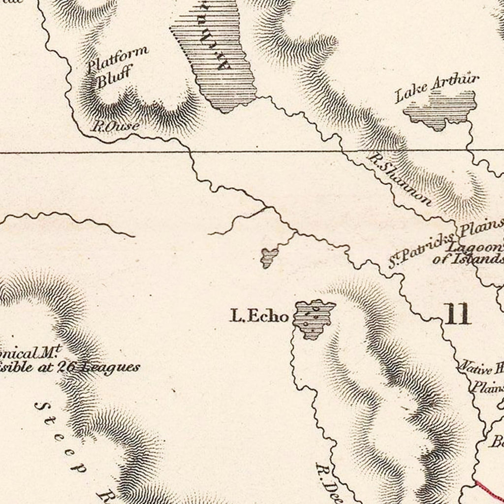 Vintage Map of Tasmania 1831