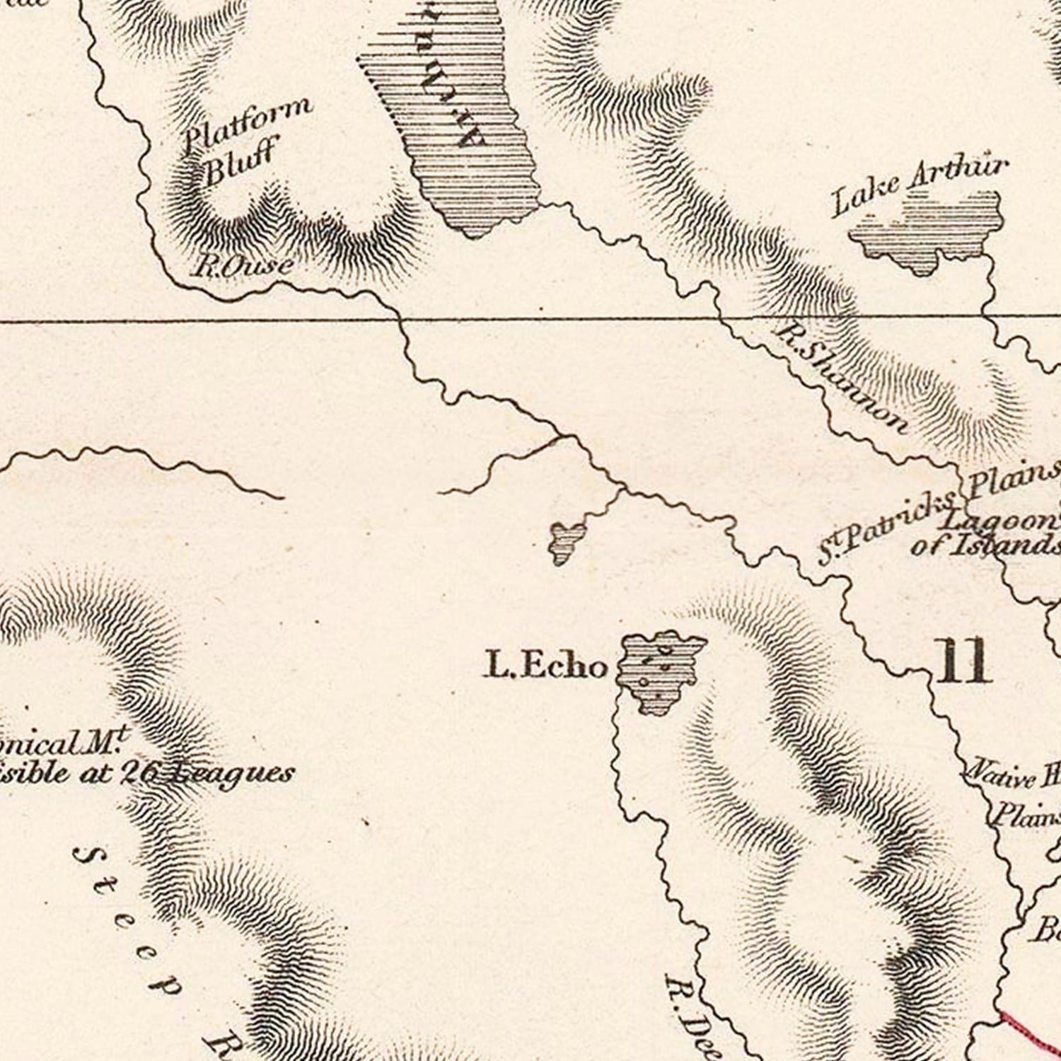 Vintage Map of Tasmania 1831