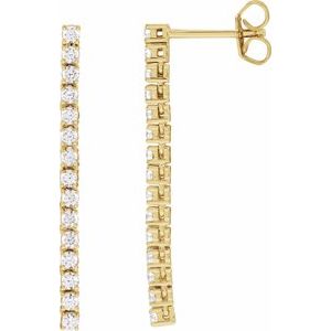 14K Yellow Gold 3/4 CTW Natural Diamond Earrings