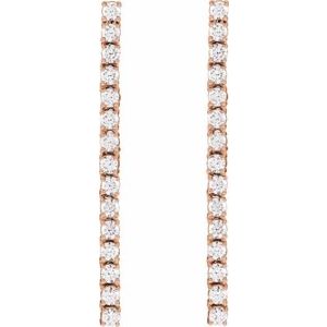 14K Rose Gold 3/4 CTW Natural Diamond Earrings – image 2