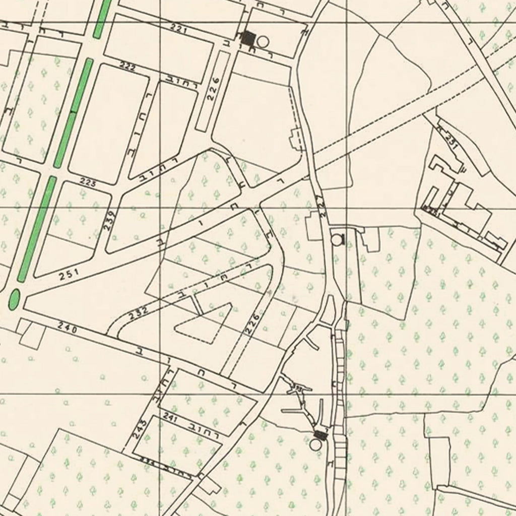 Vintage Map of Jaffa, Israel 1949