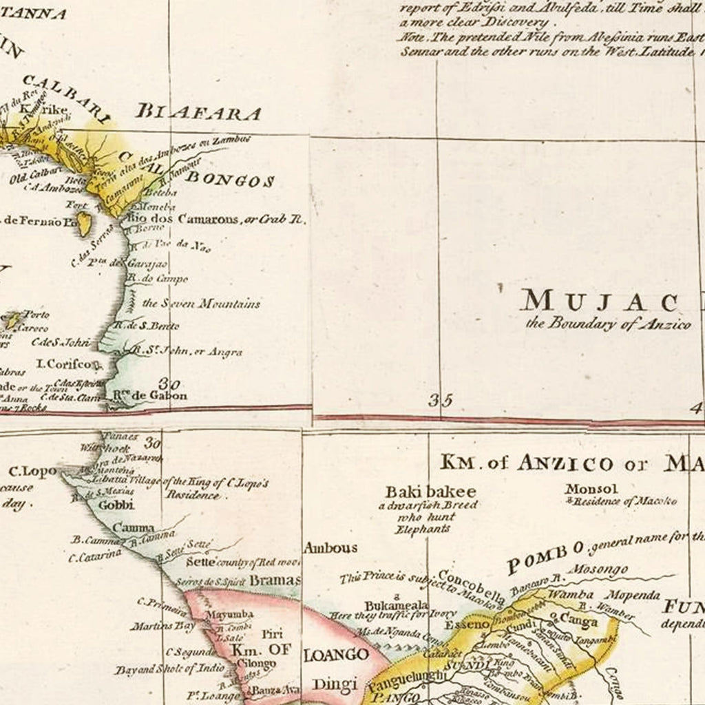 Vintage Africa Map 1755