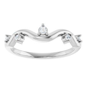 14K White Gold .07 CTW Natural Diamond Ring