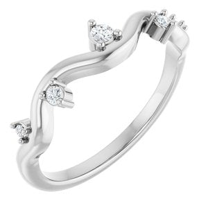 14K White Gold .07 CTW Natural Diamond Ring