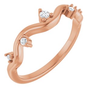 14K Rose Gold .07 CTW Natural Diamond Ring