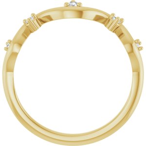 14K Yellow Gold .07 CTW Natural Diamond Ring