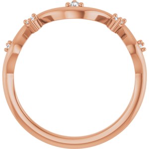 14K Rose Gold .07 CTW Natural Diamond Ring