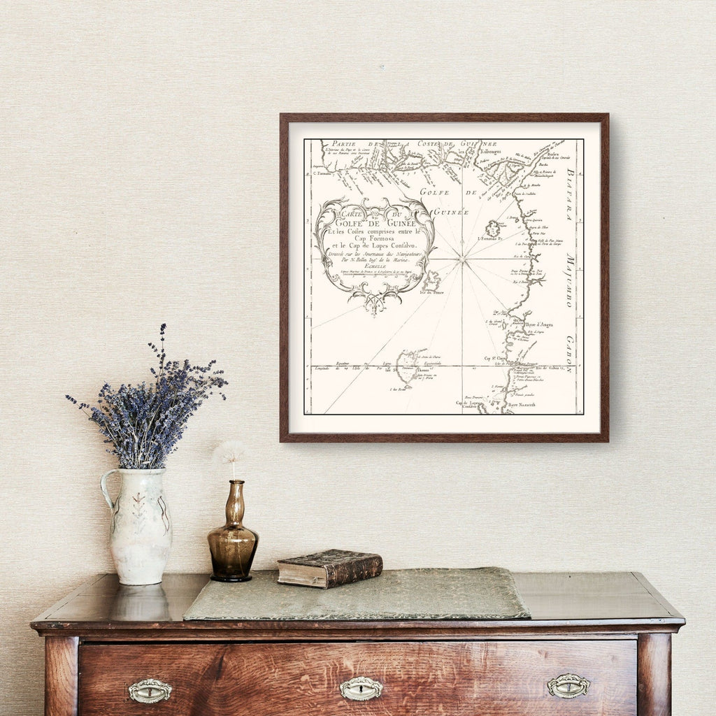 Vintage Gulf of Guinea Map 1754