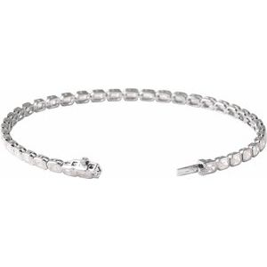 14K White Gold 6 1/4 CTW Lab-Grown Diamond Line 7" Bracelet – image 2