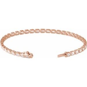 14K Rose Gold 6 1/4 CTW Lab-Grown Diamond Line 7" Bracelet – image 2