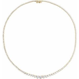 14K Yellow Gold 9 1/2 CTW Lab-Grown Diamond Line 16 1/2" Necklace