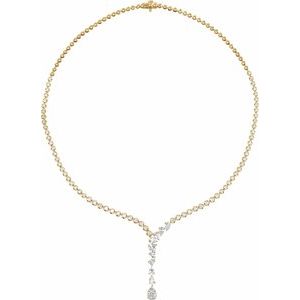 14K Yellow Gold 5 1/2 CTW Lab-Grown Diamond 16 1/2" Necklace