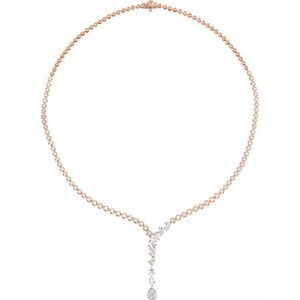 14K Rose Gold 5 1/2 CTW Lab-Grown Diamond 16 1/2" Necklace