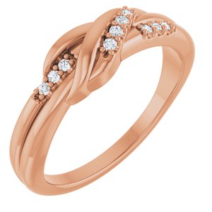 14K Rose Gold .07 CTW Natural Diamond Knot Ring