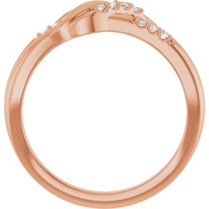 14K Rose Gold .07 CTW Natural Diamond Knot Ring