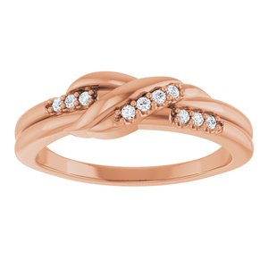 14K Rose Gold .07 CTW Natural Diamond Knot Ring