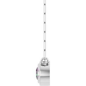 14K White Gold Natural Alexandrite 18" Necklace