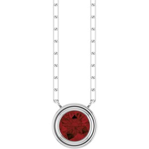 Round Bezel-Set Necklace or Center
