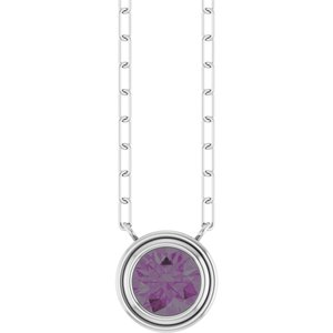 Round Bezel-Set Necklace or Center