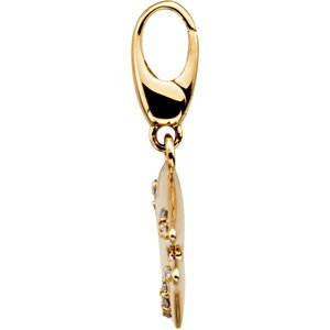 14K Yellow Gold .06 CTW Natural Diamond Sunfish Charm/Pendant – image 2