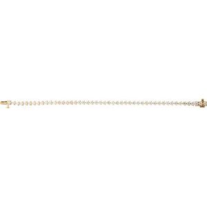 14K Yellow Gold 4 3/4 CTW Lab-Grown Diamond Line 7 1/4" Bracelet
