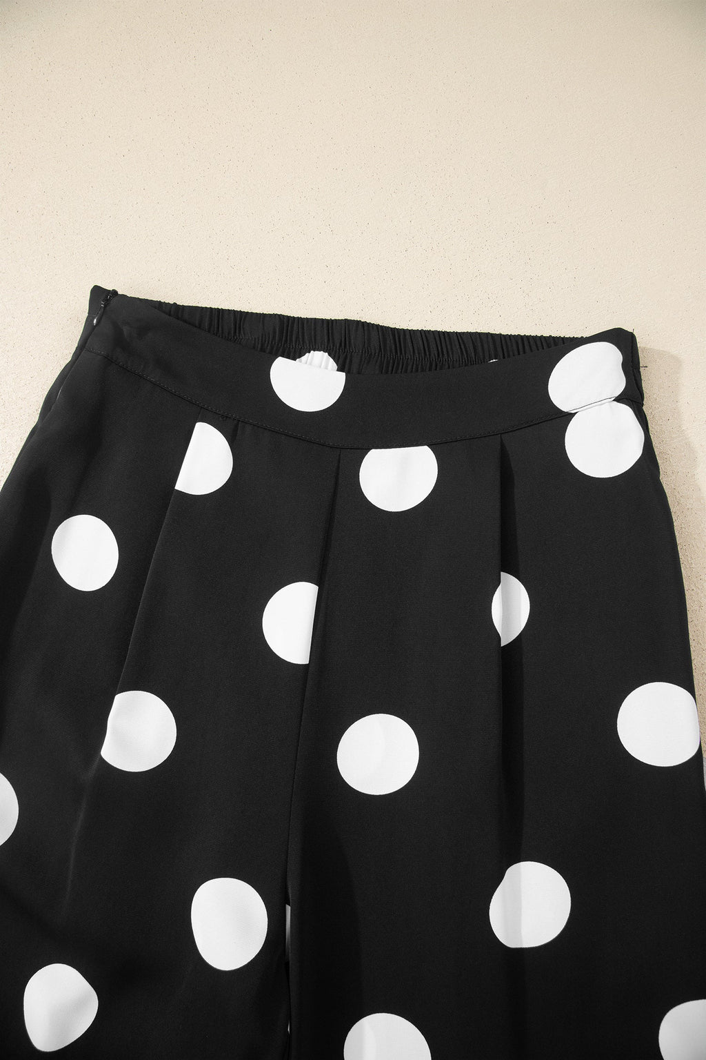 Polka Dot Pleated Tank & Wide Leg Pant Set