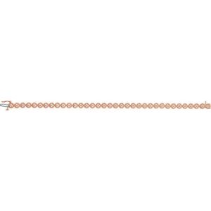 14K Rose Gold 1 CTW Natural Diamond 7" Bracelet – image 3