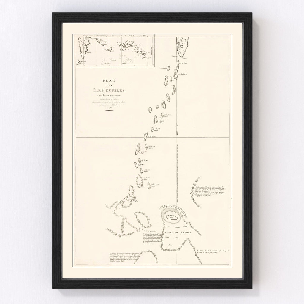 Vintage Kuril Islands Map 1788