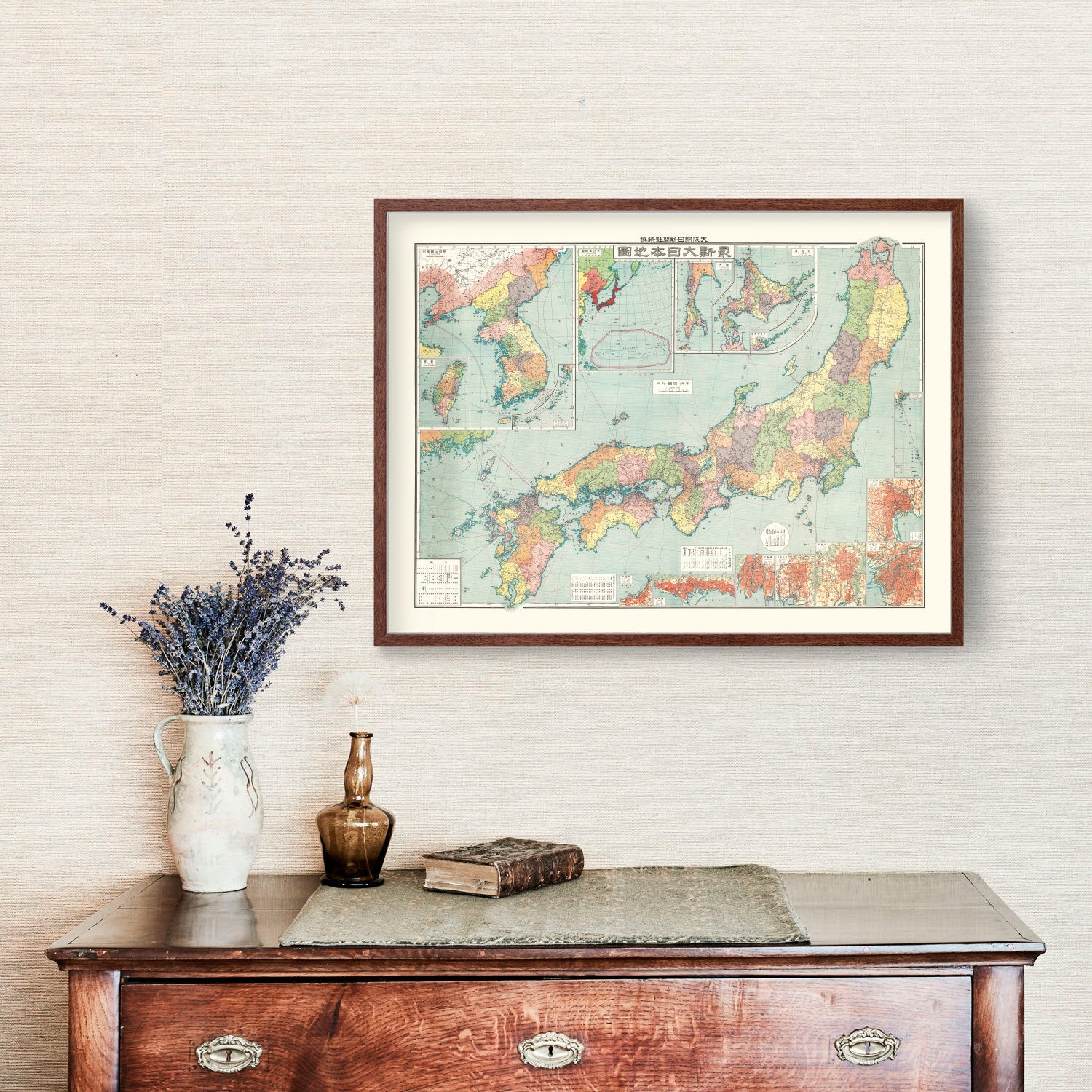 Vintage Empire of Japan Map 1933