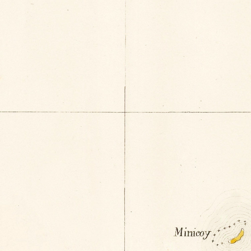 Vintage Maldive Archipelago Map 1827