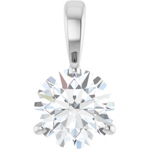 Platinum 1 CT Lab-Grown Diamond Pendant