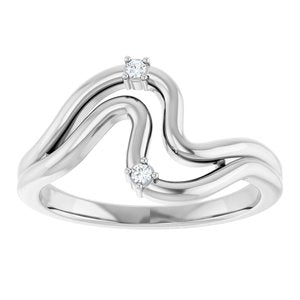 Sterling Silver .03 CTW Natural Diamond Ring