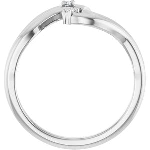 Sterling Silver .03 CTW Natural Diamond Ring