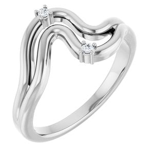 14K White Gold .03 CTW Natural Diamond Ring