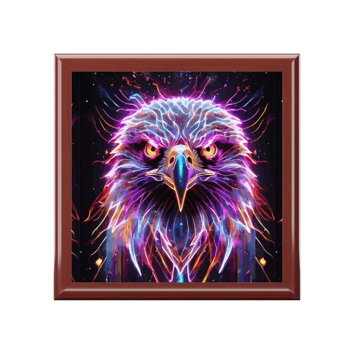 Electric Eagle Wooden Jewelry Box