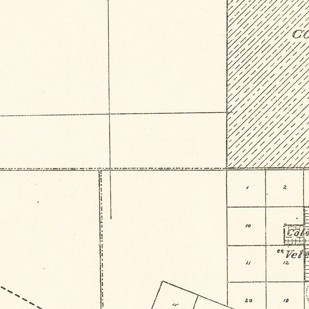 Vintage Chaco Province, Argentina Map 1920