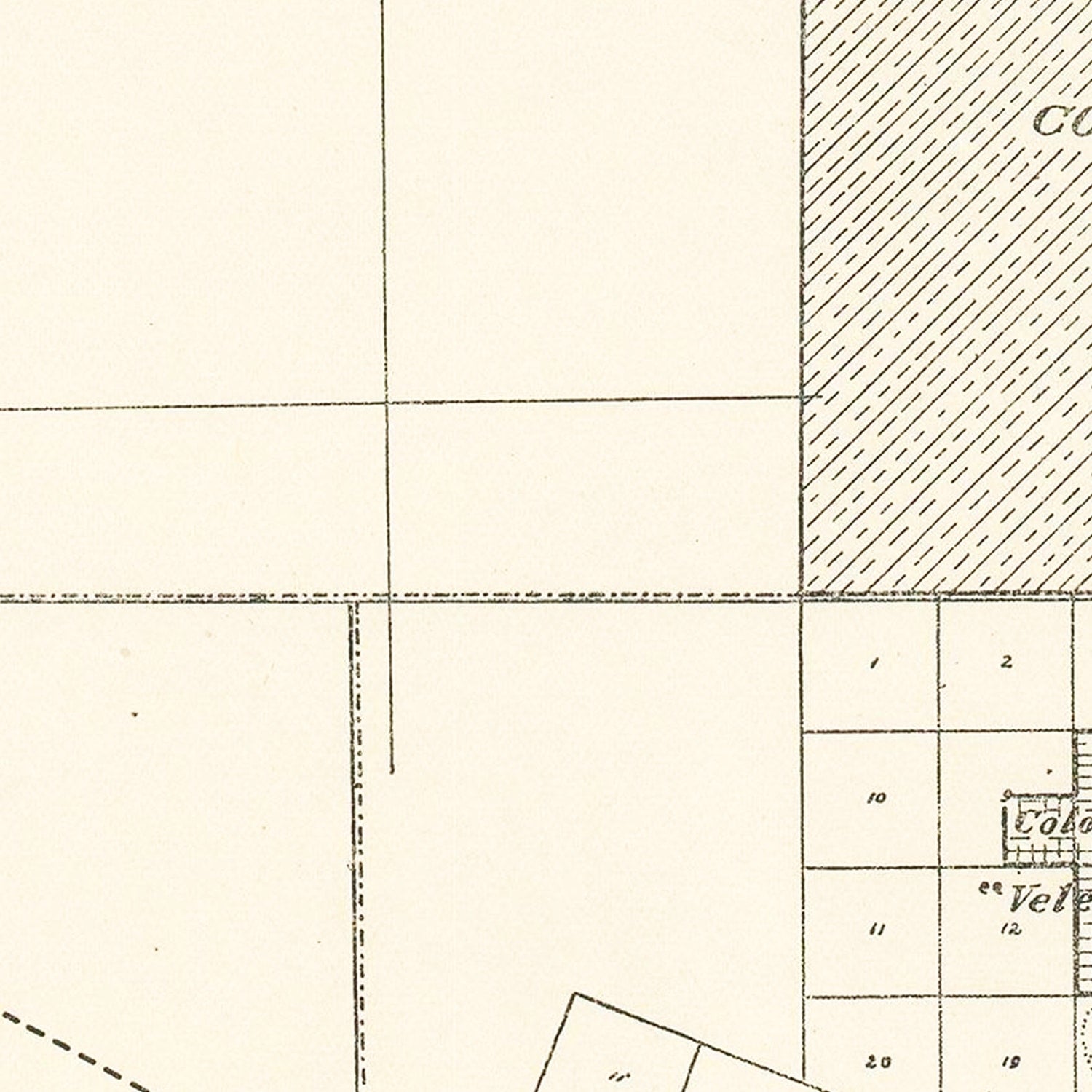Vintage Chaco Province, Argentina Map 1920