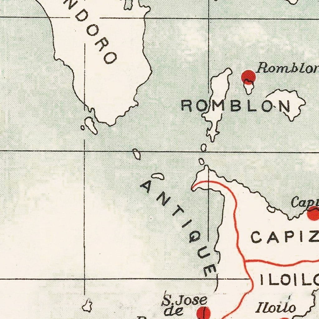 Vintage Map of Philippines 1910