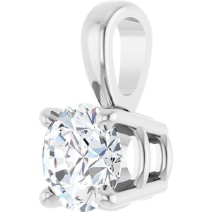 14K White 1/3 CT Lab-Grown Diamond Pendant