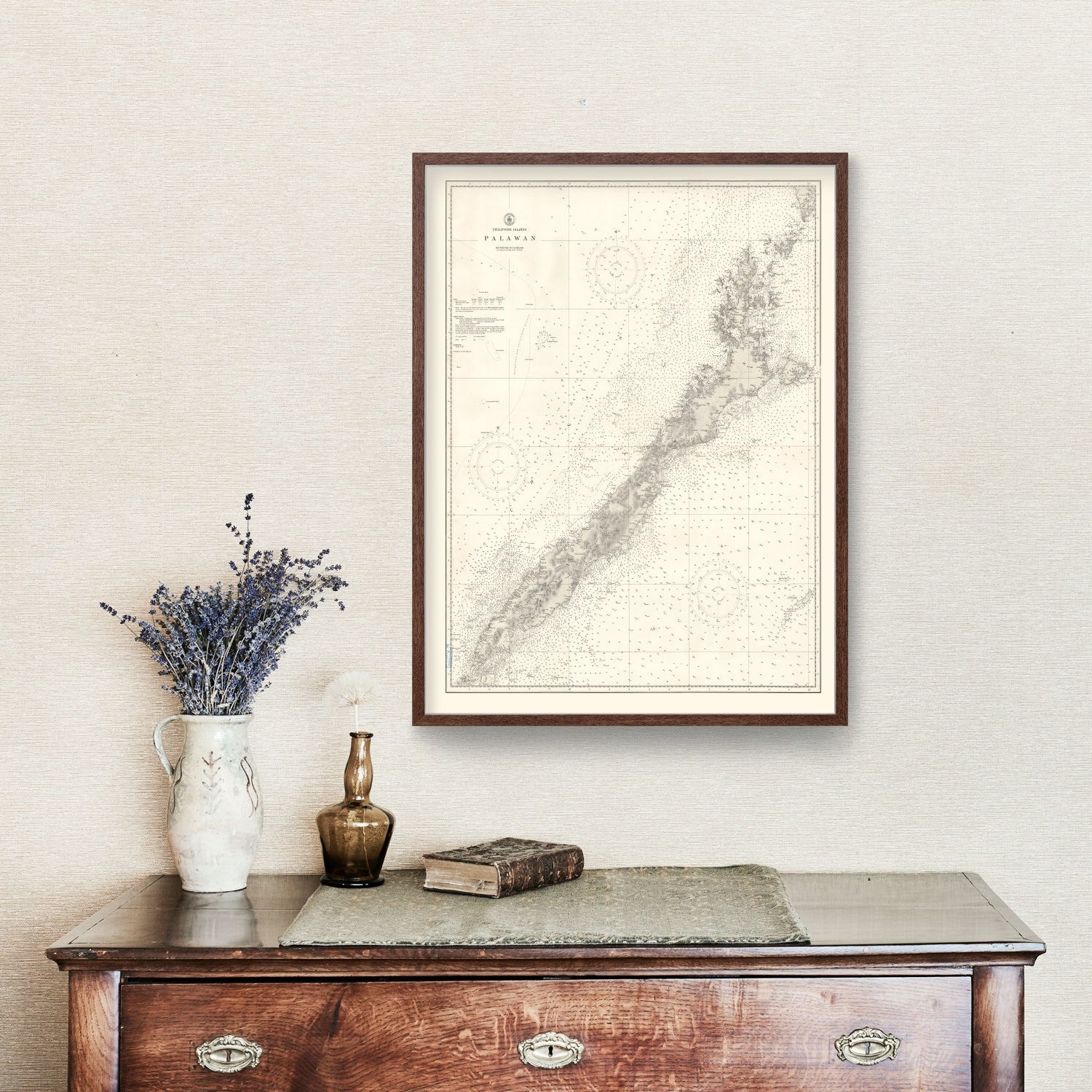 Vintage Palawan Island Map 1938