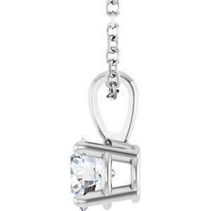 14K White Gold 1/2 CTW Natural Diamond 18" Necklace