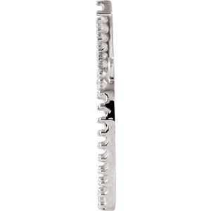 Sterling Silver Accented Petite Apple Necklace Center