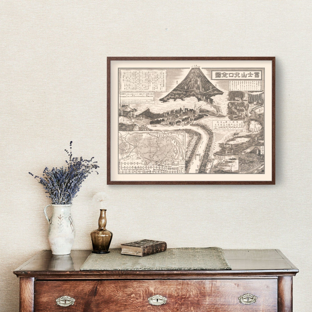 Vintage Mount Fuji Japan Map 1933