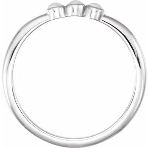 Rose-Cut Stackable Ring