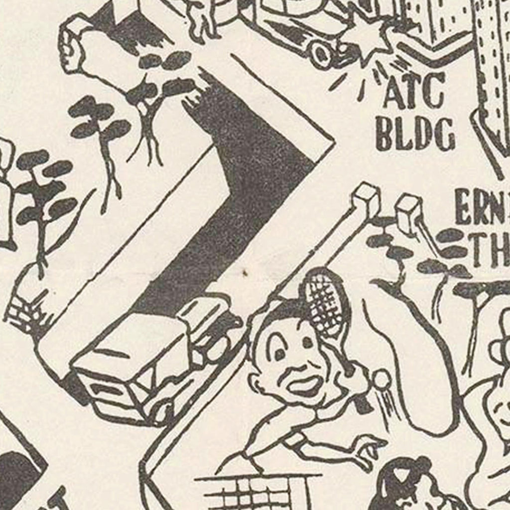 Vintage Map of Tokyo, Japan 1952