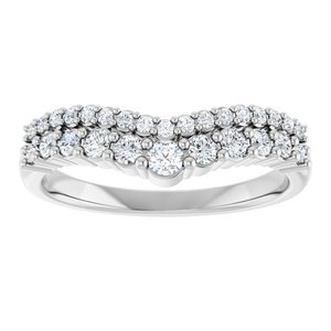 Platinum 3/8 CTW Lab-Grown Diamond Contour Band