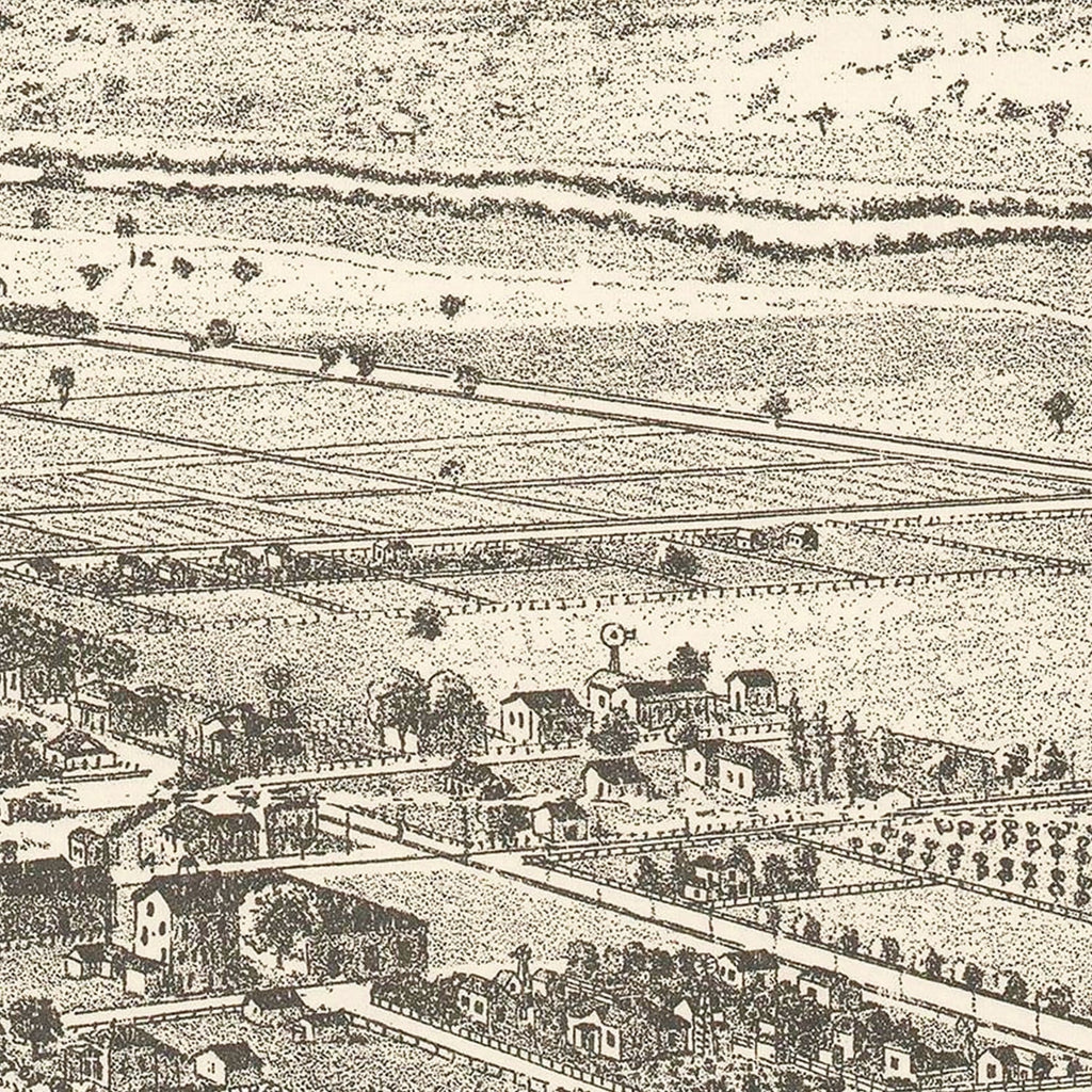 Vintage Map of Lodi, California 1870